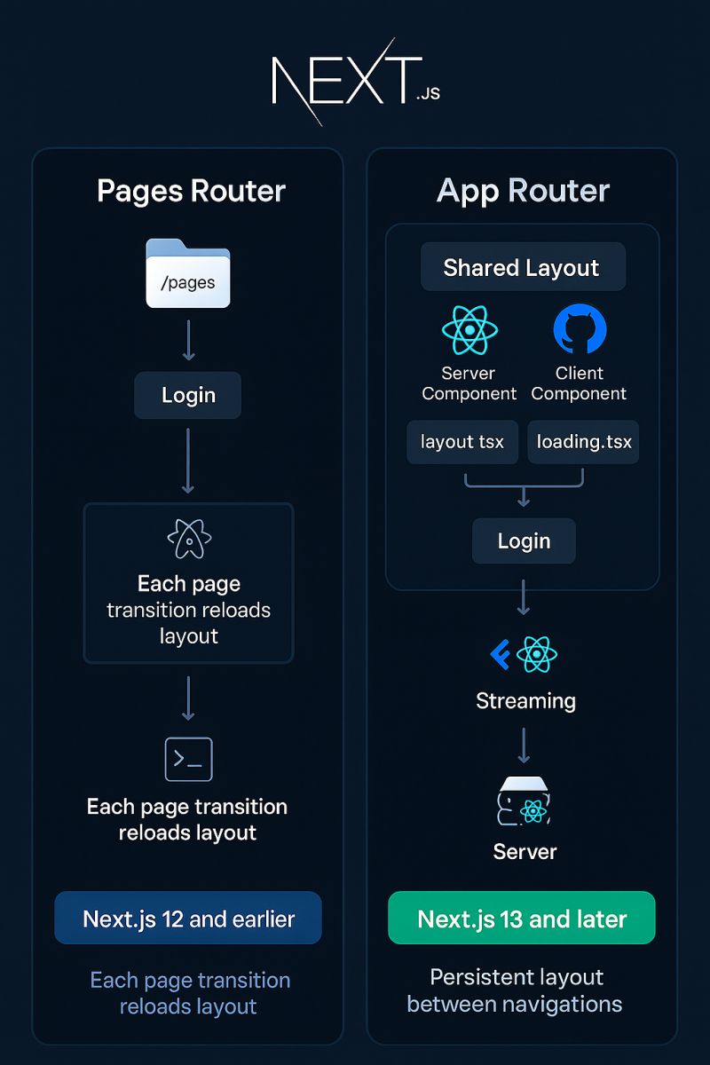 Pages Router vs App Router Comparison