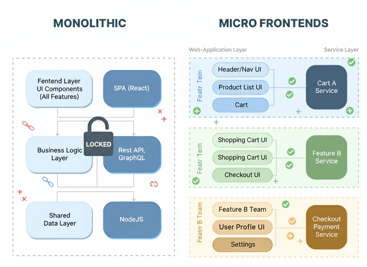 Monolithic vs Micro Frontends Architecture Comparison